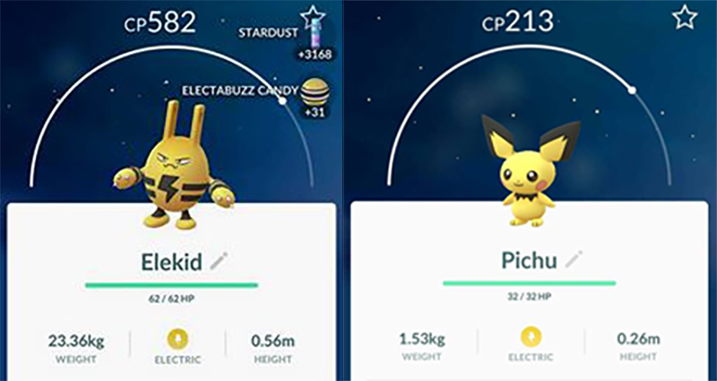 Elekid; Pichu