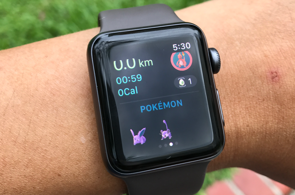 Pokemon Go is now available on Apple Watch! Screeble