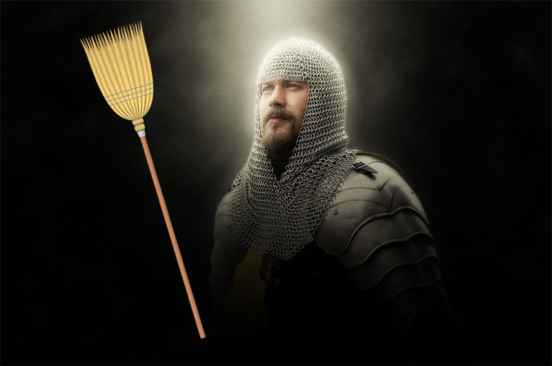 My broom, my lance.